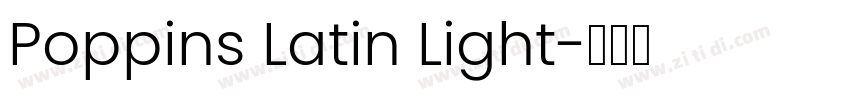 Poppins Latin Light字体转换